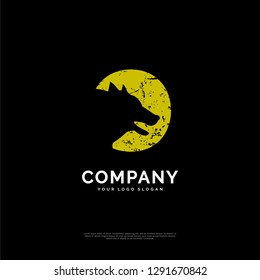 wolf logo design template. creative sign. Universal vector icon. - Vector