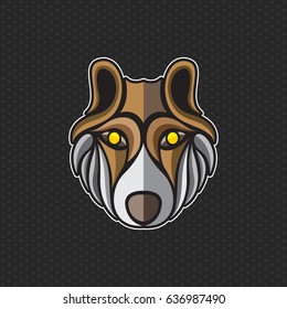 wolf logo design template ,Lion head icon Vector illustration