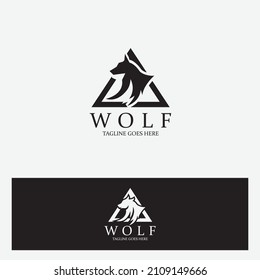 Wolf logo design template. Vector illustration