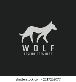 Wolf logo design template. Vector illustration