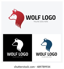 Wolf Logo design template ,Vector illustration