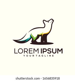 wolf logo design vector abstract modern