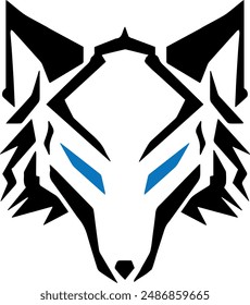 wolf logo design vector file