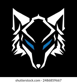 wolf logo design vector file