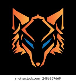 wolf logo design vector file