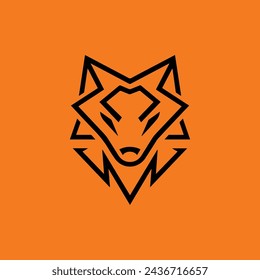 wolf logo design vector icons design 