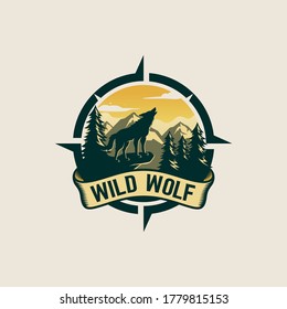 Wolf Logo Design Vector Illustration