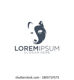 wolf logo design vector illustration