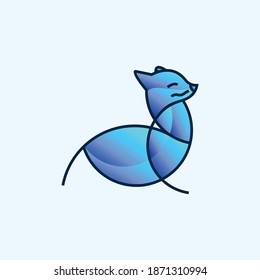 wolf logo design vector illustration abstract