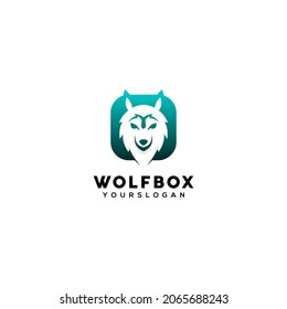 wolf logo design vector illustration 