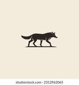 Wolf logo design vector illustration