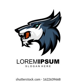 wolf logo design vector ilustration