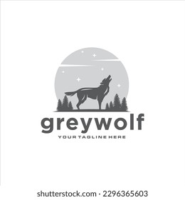 Wolf Logo Design Vector Image