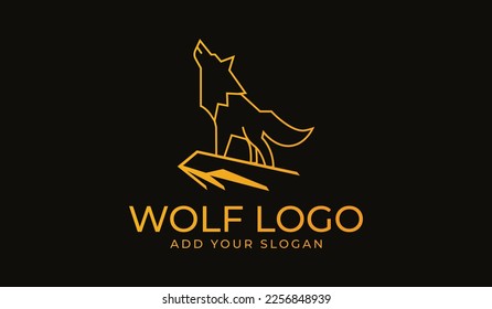 wolf logo design vector symbol graphic idea creative