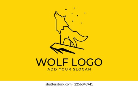 wolf logo design vector symbol graphic idea creative