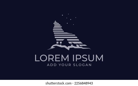 wolf logo design vector symbol graphic idea creative