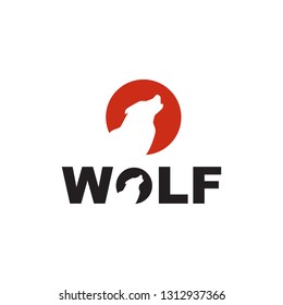 Wolf logo design vector template