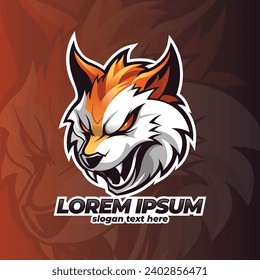 Wolf logo design, wolves logo, cat esport logo mascot, wild cat lynx mascot, fox logo icon design