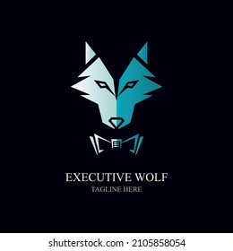 wolf logo executive template design vector for brand or company and other