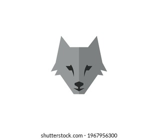 Wolf logo head animal vector icon 