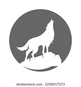 Ilustración de diseño de icono del logotipo de Wolf
