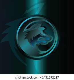 Wolf logo icon design vector background