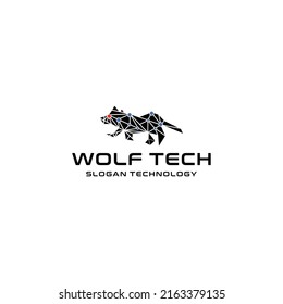 Wolf logo icon design vector 