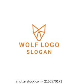 Wolf logo icon design vector 