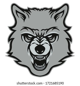 wolf logo , icon , symbol , face vector