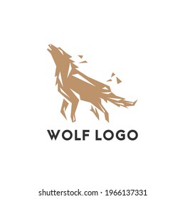wolf logo icon vector design
