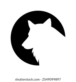Wolf logo icon. Vector image