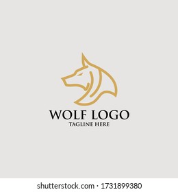 vector de icono del logo del lobo aislado