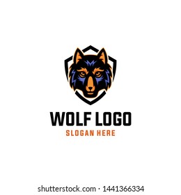 Wolf logo illustration design concept