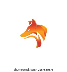wolf logo illustration head design vector element