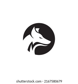 Wolf-Logo-Illustrationskopf-Design, Vektorelement
