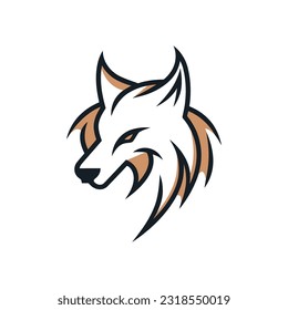 Plantilla de diseño de vectores de ilustración con logotipo Wolf