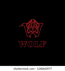 Wolf logo. Luxury and modern. 