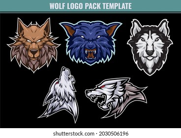 Wolf logo mascot pack for all of you who have a sports team or a gaming team and love wolves