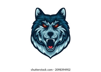 wolf logo mascot vector drawing