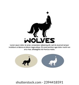 Wolf logo modern icon vector illustration design simple