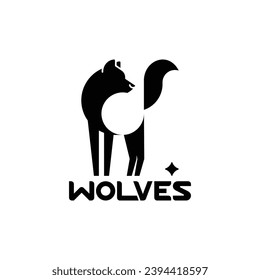 Wolf logo modern icon vector illustration design simple