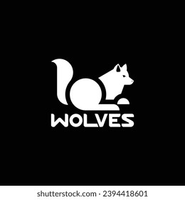 Wolf logo modern icon vector illustration design simple