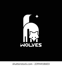 Wolf logo modern icon vector illustration design simple