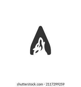 Logo de Wolf en letra Un concepto de logotipo para la empresa de juegos o deportes electrónicos