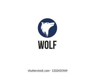 Wolf logo on white background