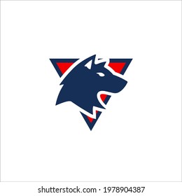 wolf logo set for a esport team Abstract wolf logo design template. elegant. masculine