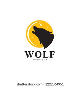 Wolf logo silhouette 