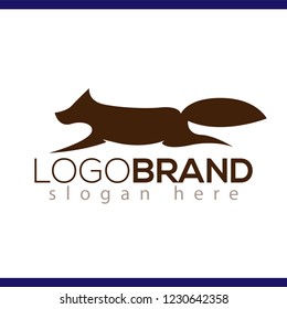wolf logo silhouette vector element. animal logo template