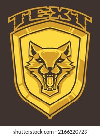logotipo lobo para un equipo deportivo, vector, ilustración