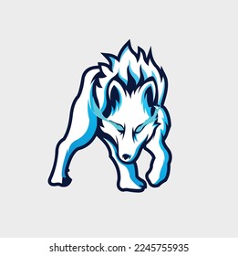 Wolf Logo Stock Vector 
white wolves mascot sport logo design    vector illustration 